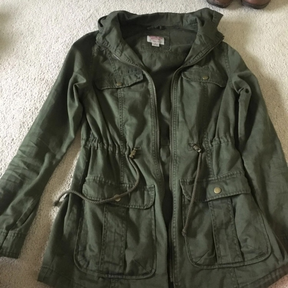 Hooded anorak/utility jacket